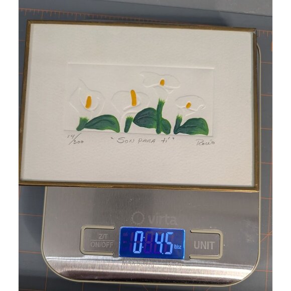 Rocio Pindter Embossed Floral Art Print Metal Frame 'These are for you' - Picture 13 of 13